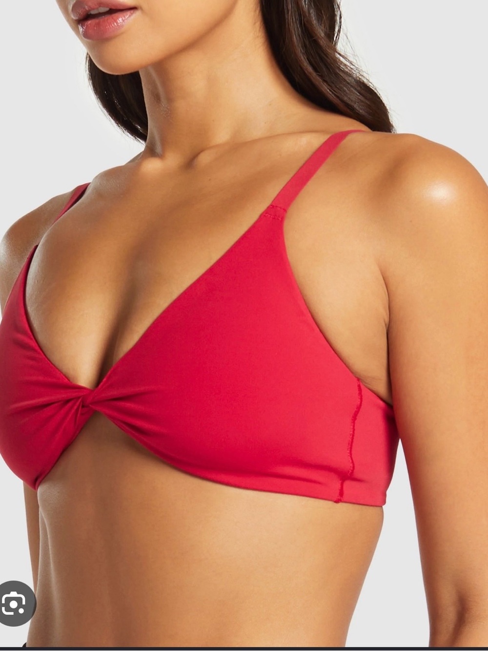 Gymshark Twist-Front Red Sports Bra